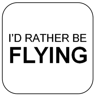 Sticker - "I'd rather be flying"