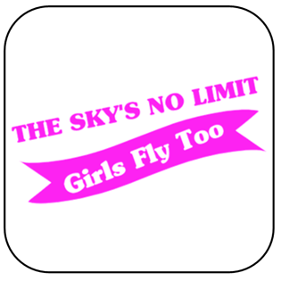 Sticker - Girls Fly Too
